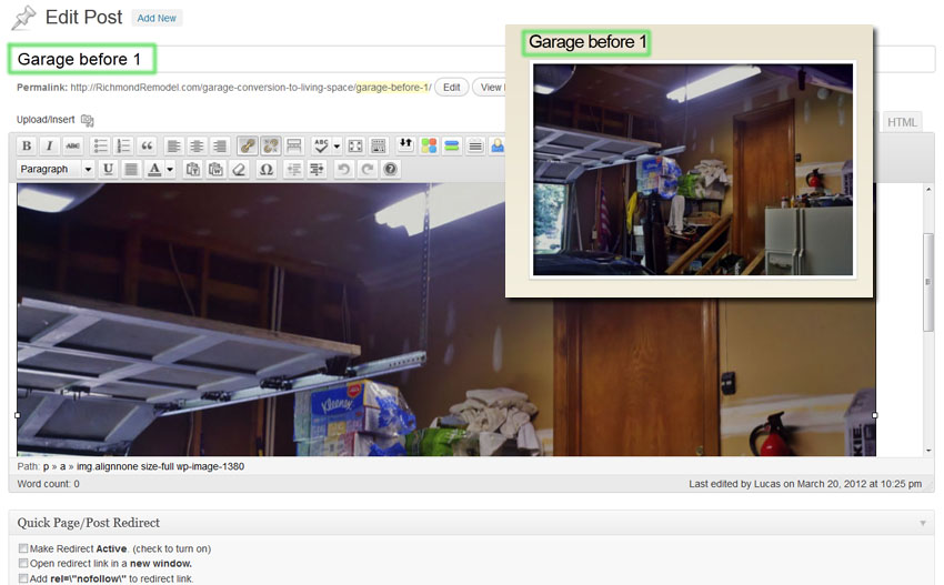 Changing the Project Page 3