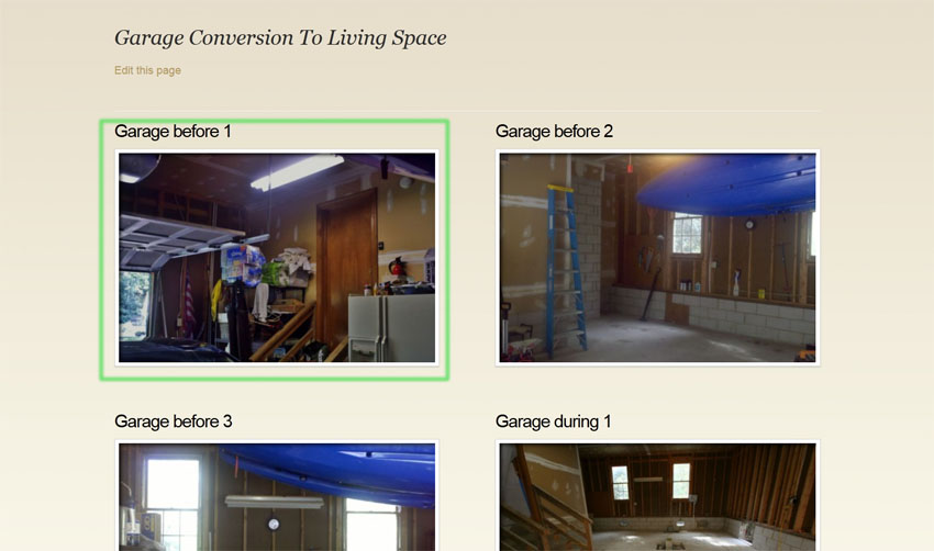 Changing the Project Page